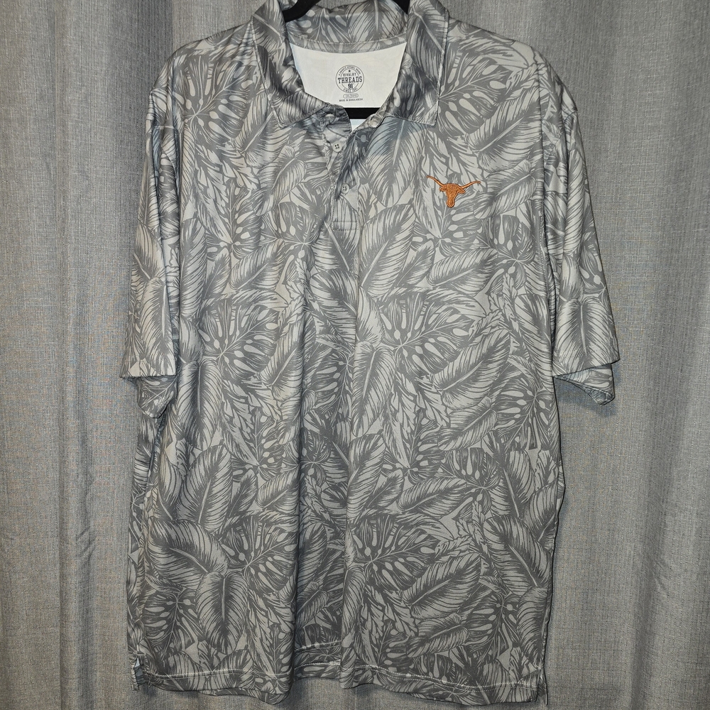 Rivalry Threads Gray Texas Longhorns Hawaiian Polo Shirt
